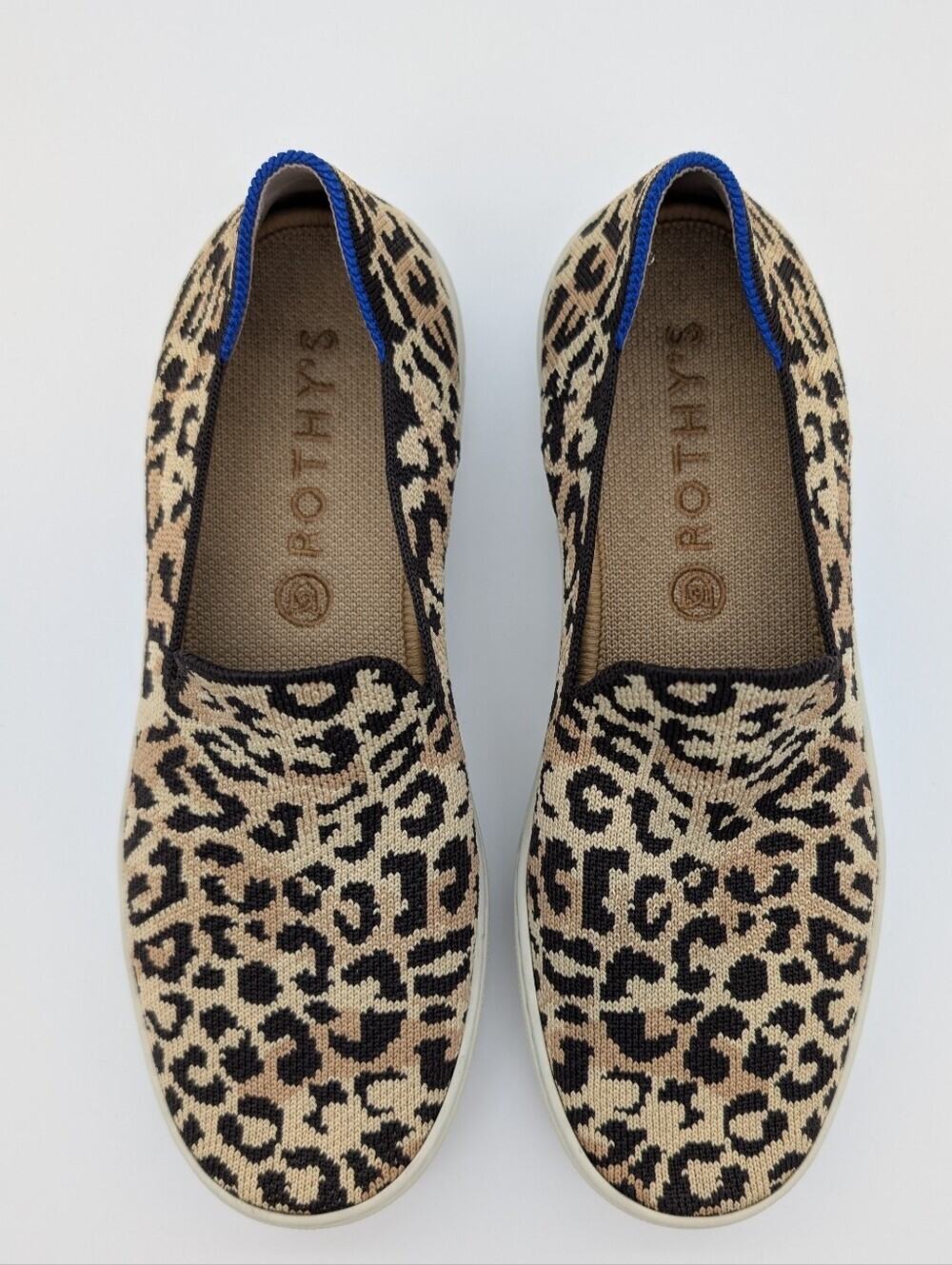 Rothy's Desert Cat Camo Cat Original Slip-On Leopard Print Sneakers - Picture 3 of 9